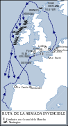 Navigation of the Spanish Armada, 1588.