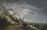 Chalk cliff on Møn by Frederik Hansen Sødring (1831)
