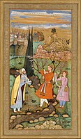 Salim Quli - Leaf from the Muraqqa Gulshan- The Poet and the Prince