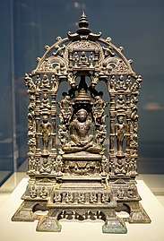 Jain shrine of Parshvanatha. Copper alloy. Khajuraho region, 1097