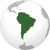 Orthographische Projektionskarte Südamerika