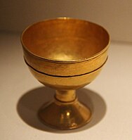 Gold stemmed cup from the tomb, National Museum of China.[9]