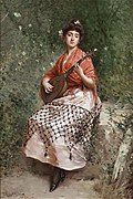 The Beautiful Bandurria Player, 1870