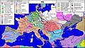 First Bulgarian Empire (681–1018 AD) and Byzantine Empire (286/395–1453 AD) in 906 AD.