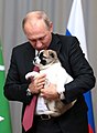Putin with Verni as a puppy in 2017