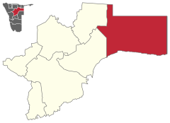 Karte Tsumkwe (Wahlkreis) in Namibia