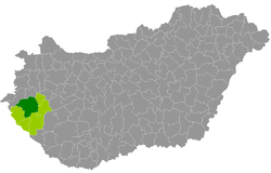 Zalaegerszeg District within Hungary and Zala County.