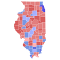 1998 Illinois Secretary of State election results map by county