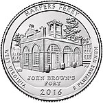 2016 America The Beautiful Quarters - Harpers Ferry West Virginia Reverse