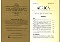 Africa: Rivista trimestrale di studi e documentazione dell'Istituto italiano per l'Africa e l'Oriente, Volume 65, issues 1–4. March–December 2010. Table of contents.