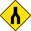 (W4-6) End Divided Road