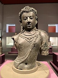 c. 9th Century, Bronze Bust of Avalokiteshvara,Wat Phra Borom That Chaiya, Surat Thani province.