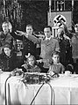 Propaganda Minister Joseph Goebbels with children celebrating Christmas 1937. Photo: Bundesarchiv