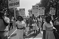 Image 31Women marching for equal rights, integrated schools and decent housing (from African-American women in the civil rights movement)