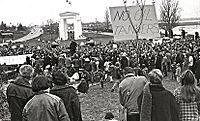 Demonstration in Canada against oil tankers, 1970.