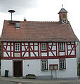 Old town hall in Dombach, eaves side