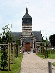 The church in Ancretteville-sur-Mer