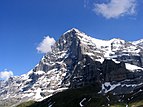 Die Eiger-Nordwand, eine der bekann­testen unter den Nord­wänden der Alpen