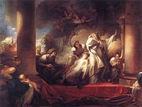 Coresus Sacrificing himself to Save Callirhoe, 1765, Louvre, Paris
