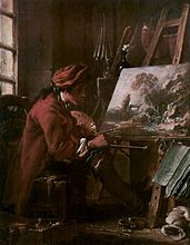 Self-portrait in the Studio, 1720, Louvre