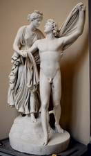 Cephalus and Aurora; by John Flaxman; 1789–1790; probably marble; unknown dimensions; Lady Lever Art Gallery, Merseyside, England
