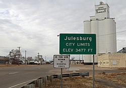 Entering Julesburg from the northeast.