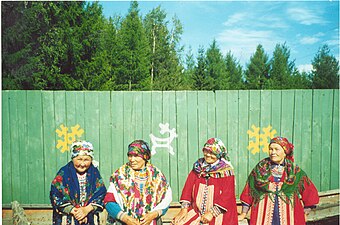 Kazym grandmothers old women in Numsang Yoh nomad camp