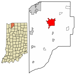 Location of La Porte in LaPorte County, Indiana