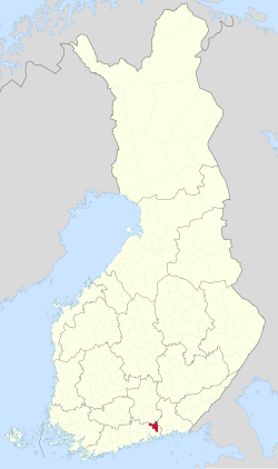 Location of Lapinjärvi in Finland