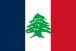 Flagge des Groß-Libanon 1920–1943