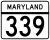 Maryland Route 339 marker