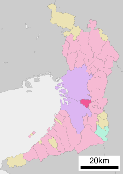 Location of Matsubara in Osaka Prefecture