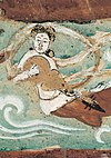 Chinese double-chambered lute, Mogao cave 322