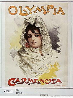 Poster of Carmencita for the Paris music-hall Olympia