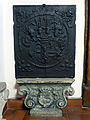 Fireplace fireback (1684) with coat of arms of the Counts of Hanau-Lichtenberg