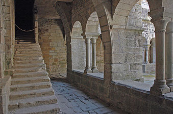 The monks' stairs at Saint-Michel de Grandmont Priory, Saint-Privat, France.