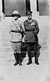 Major RC Earl & Lieutenant-Colonel RJ Tucker Bermuda Volunteer Rifle Corps, on Armistice Day, 1930, in warm weather and temperate officers' Service Dress