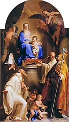 Madonna enthroned with Child and Saints of the Gabrielli di Gubbio family, 1732, San Gregorio Magno al Celio, Rome