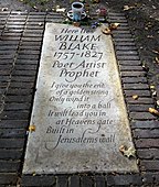 2018 ledger stone on William Blake's grave