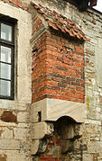 Exterior view of garderobe at Campen castle