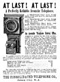 Image 16Acoustic telephone ad, The Consolidated Telephone Co., Jersey City, New Jersey, 1886