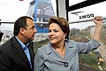 Präsidentin Dilma Rousseff und der Gouverneur des Bundesstaates Rio de Janeiro, Sérgio Cabral Filho bei der Einweihung