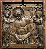 Donatello, Imago Pietatis, 1449–50, bronze relief from the high altar of the Basilica of Saint Anthony in Padua