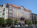 Hausfassaden am Gustav Adolfs torg.