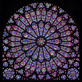 North rose window of Notre Dame de Paris (about 1250)