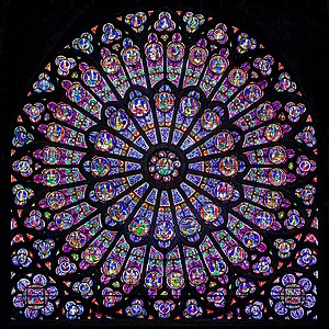 North rose window (about 1250)