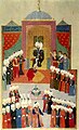Ascension of Mehmed II in Edirne 1451, from Hünername