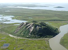 A view of Ibyuk Pingo, Canada's tallest pingo, and one of eight protected by the Pingo Canadian Landmark
