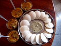 Idli, an Indian savoury cake from South India.