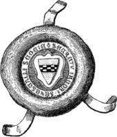 Black and white illustration of a mediaeval seal